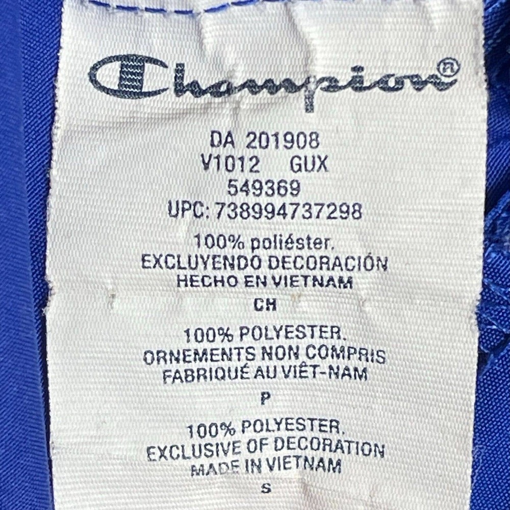 Champion 1/2 Zip Hoodie Windbreaker Rain Jacket Mens‎ S Blue Lightweight - Picture 9 of 12